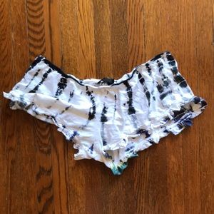 Indah Tie Dye Pajama Short with Ruffle